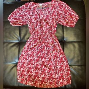 Francesca’s Women’s Red & White V-neck Dress
